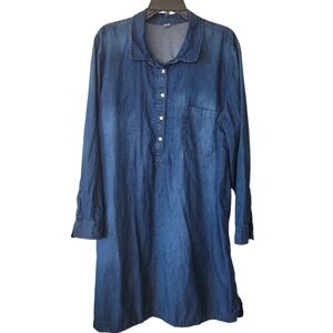 Old Navy Denim Dress XXL Blue L/S